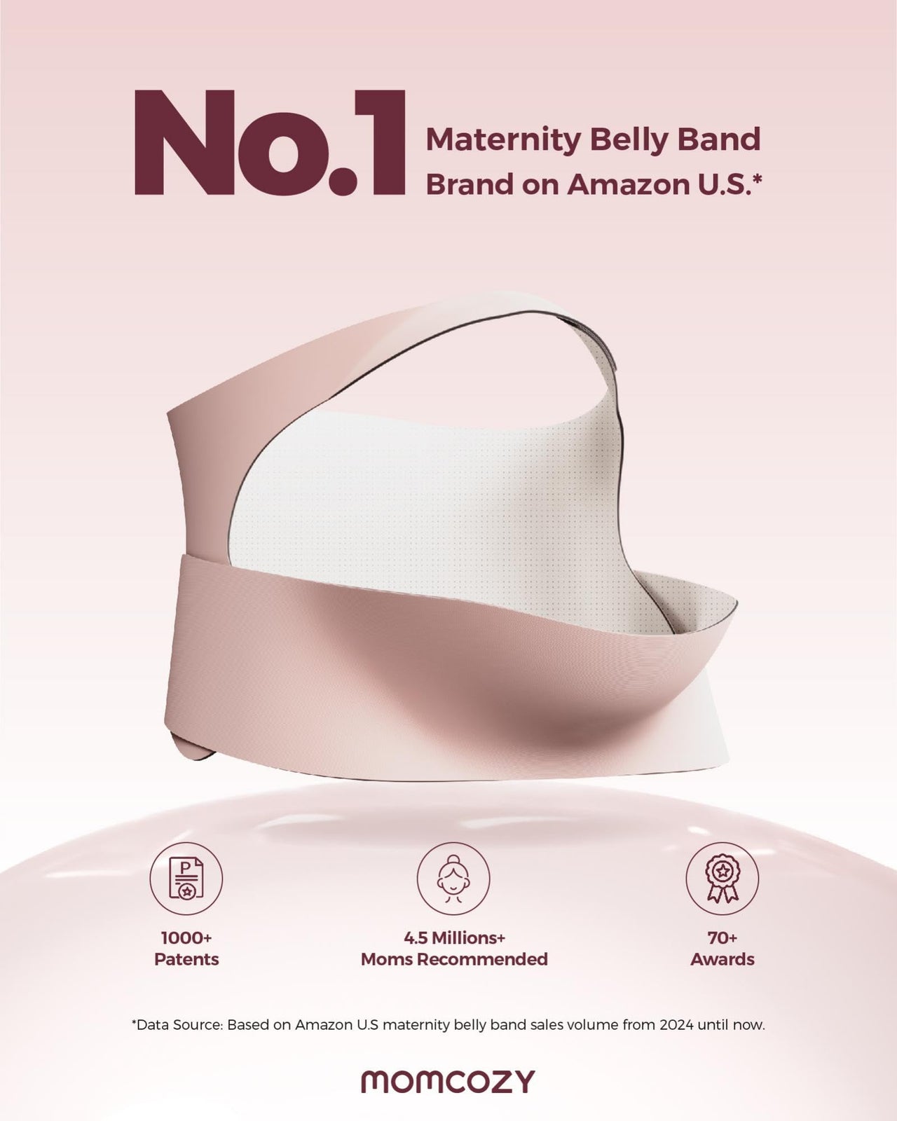 Pregnancy Belly Band, Invisible Pregnancy Belt for Back, Abdomen, Waist
