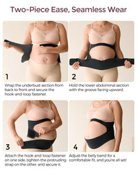 Thumbnail for Pregnancy Belly Band, Invisible Pregnancy Belt for Back, Abdomen, Waist