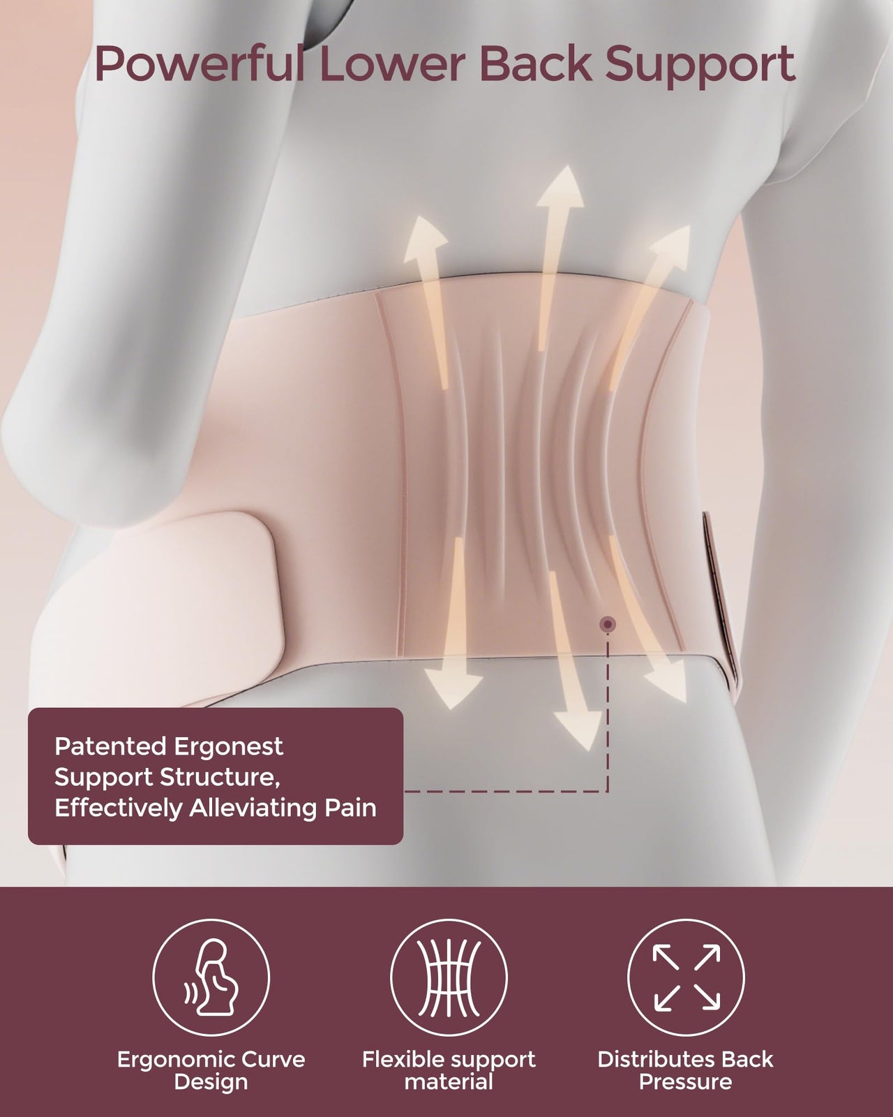 Pregnancy Belly Band, Invisible Pregnancy Belt for Back, Abdomen, Waist