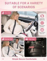 Thumbnail for Mimibelt Car Seat Pillow for Pregnancy, Fabric Reduce Rubbing Belly, Enhance Driving and Traveling Comfort (Black)