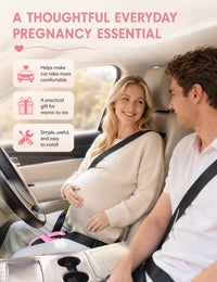 Thumbnail for Mimibelt Car Seat Pillow for Pregnancy, Fabric Reduce Rubbing Belly, Enhance Driving and Traveling Comfort (Black)