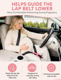 Thumbnail for Mimibelt Car Seat Pillow for Pregnancy, Fabric Reduce Rubbing Belly, Enhance Driving and Traveling Comfort (Black)